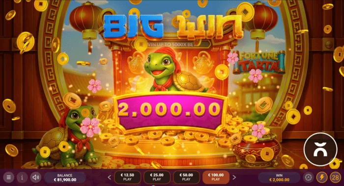 Fortune Tarta – großer Gewinn im Basisspiel